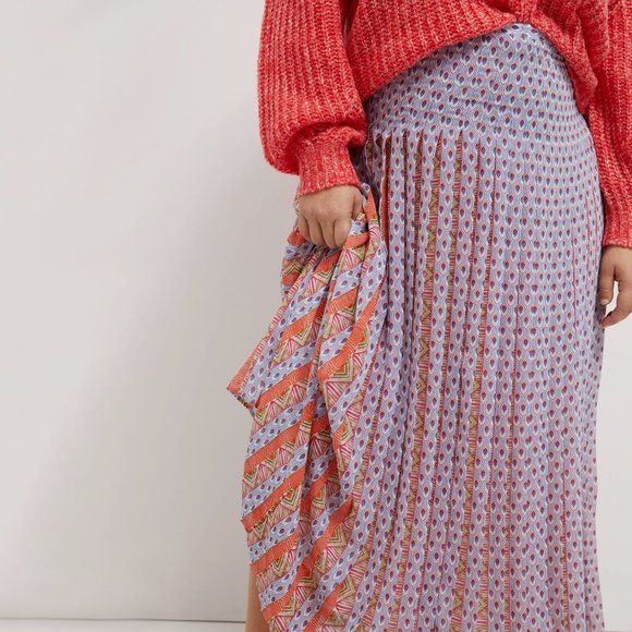 Anthropologie Nonie Pleated Maxi Skirt - Picture 2 of 12